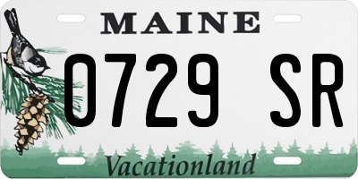 ME license plate 0729SR