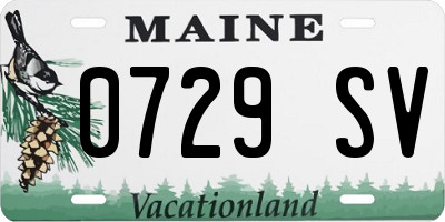 ME license plate 0729SV