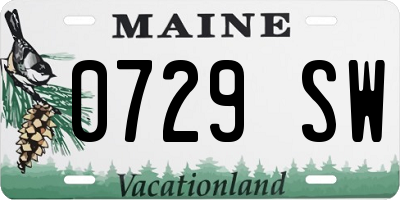 ME license plate 0729SW