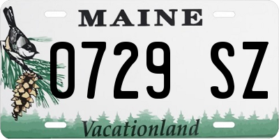 ME license plate 0729SZ