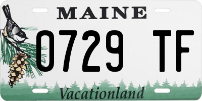 ME license plate 0729TF