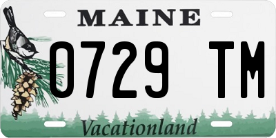 ME license plate 0729TM