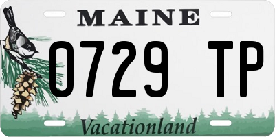 ME license plate 0729TP