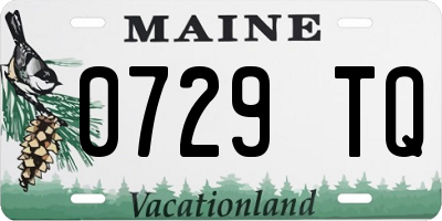 ME license plate 0729TQ