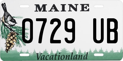 ME license plate 0729UB
