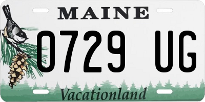 ME license plate 0729UG