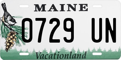 ME license plate 0729UN