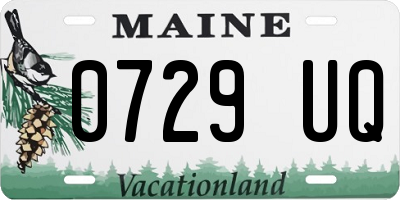 ME license plate 0729UQ