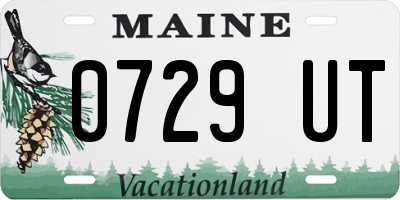 ME license plate 0729UT