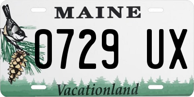 ME license plate 0729UX