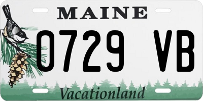 ME license plate 0729VB