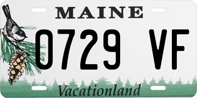 ME license plate 0729VF