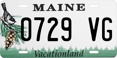 ME license plate 0729VG