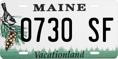 ME license plate 0730SF