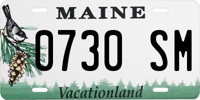 ME license plate 0730SM
