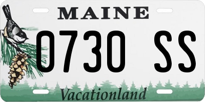 ME license plate 0730SS