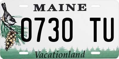 ME license plate 0730TU