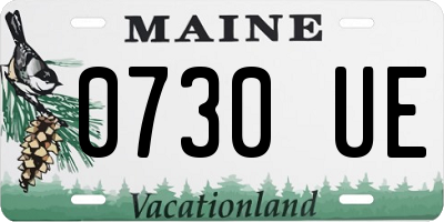 ME license plate 0730UE
