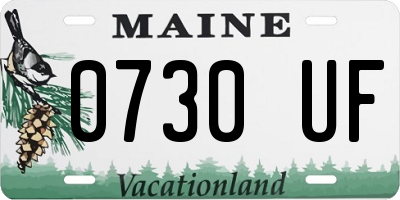 ME license plate 0730UF