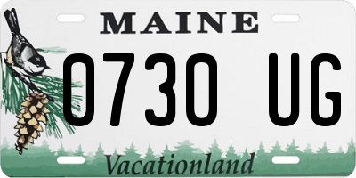 ME license plate 0730UG