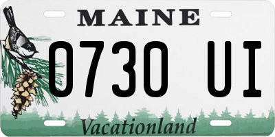 ME license plate 0730UI