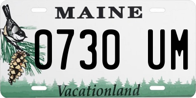ME license plate 0730UM