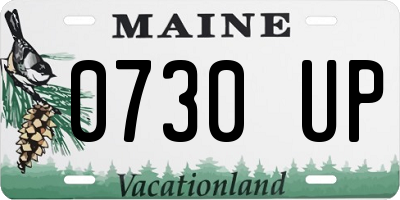 ME license plate 0730UP