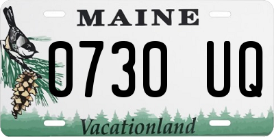 ME license plate 0730UQ
