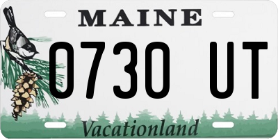 ME license plate 0730UT