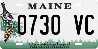 ME license plate 0730VC