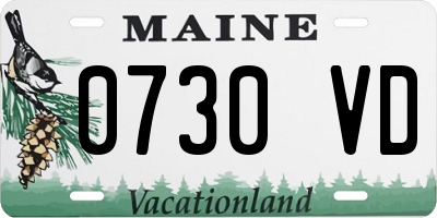 ME license plate 0730VD