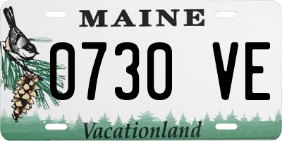 ME license plate 0730VE