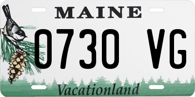 ME license plate 0730VG