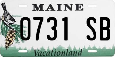 ME license plate 0731SB