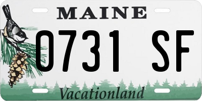 ME license plate 0731SF
