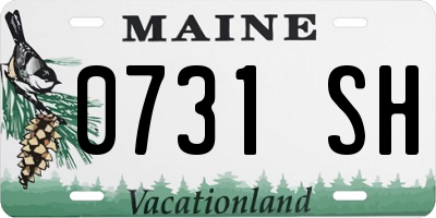 ME license plate 0731SH