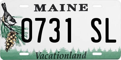 ME license plate 0731SL