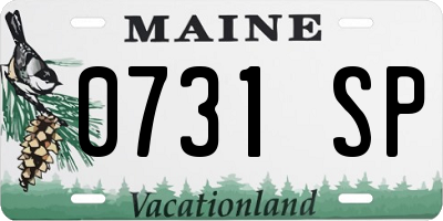 ME license plate 0731SP