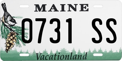 ME license plate 0731SS