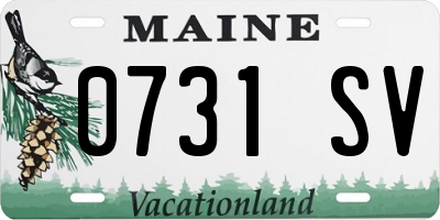 ME license plate 0731SV
