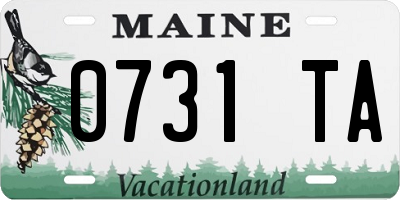 ME license plate 0731TA