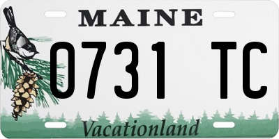 ME license plate 0731TC