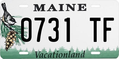 ME license plate 0731TF