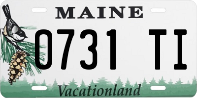 ME license plate 0731TI