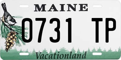 ME license plate 0731TP