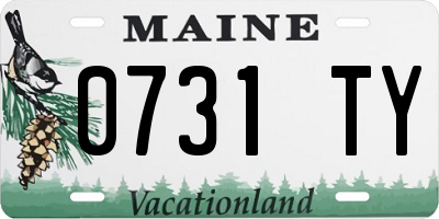 ME license plate 0731TY
