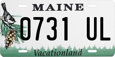 ME license plate 0731UL