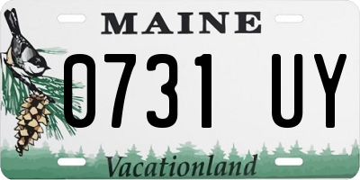 ME license plate 0731UY