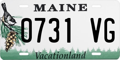 ME license plate 0731VG