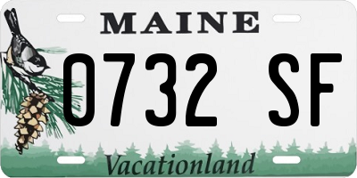 ME license plate 0732SF